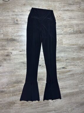 Norma Kamali Black Flare Boot-Cut Jumpsuit Pants